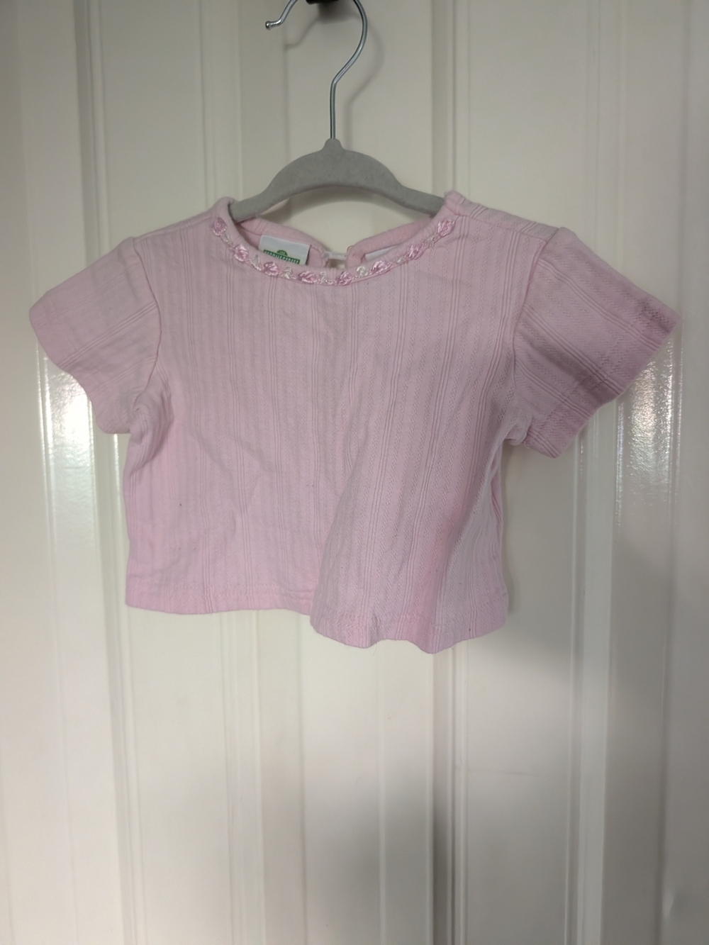 Sesame Street Pink Embroidered Neck Shirt